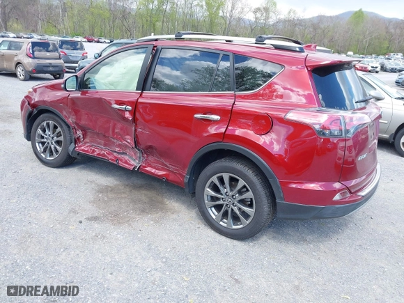 2018 Toyota RAV4 Limited with VIN JTMDFREV0JD240717, listed as a IAAI auction lot 42016016 with 37,043 mi miles. Bid and sale history available at carsss.com. Image 3.