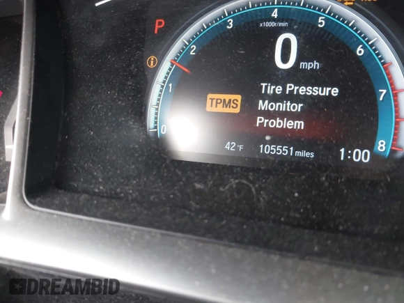 2019 Honda Civic Sedan EX with VIN JHMFC1F38KX012348, listed as a IAAI auction lot 41450738 with 105,551 mi miles. Bid and sale history available at carsss.com. Image 16.
