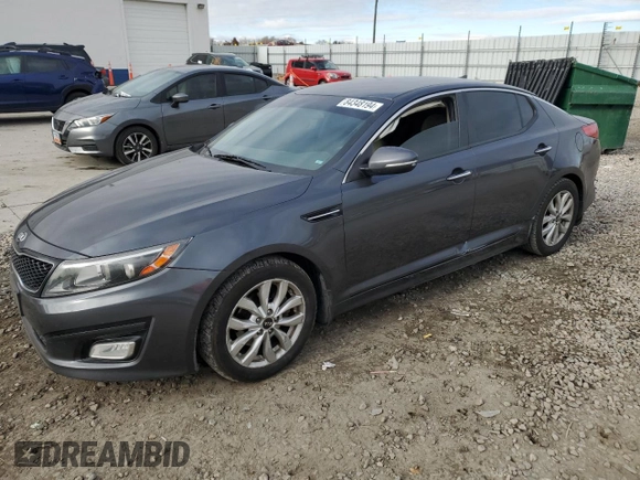 2015 Kia Optima LX with VIN KNAGM4A70F5631149, listed as a Copart auction lot 84348194 with 131,071 mi miles and Salvage Title. Bid and sale history available at carsss.com. Image 1.
