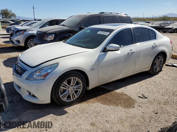2015 Infiniti Q40 with VIN JN1CV6AP1FM502937, listed as a Copart auction lot 82236644 with 72,400 mi miles and Salvage Title. Bid and sale history available at carsss.com. Image 1.