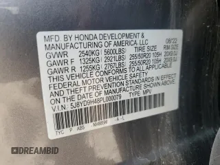 2023 Acura MDX Technology z VIN 5J8YD9H48PL000079, wystawiony jako Copart lot #60034455 z przebiegiem Nie podano mil oraz Czysty tytuł • Clean title. Historia ofert i sprzedaży dostępna na DreamBid. Obrazek 14.