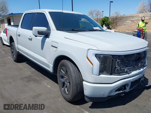 2023 Ford F-150 Lightning Pro with VIN 1FTVW1EV6PWG58783, listed as a IAAI auction lot 41965739 with Not Provided miles and . Bid and sale history available at DreamBid. Image 1.