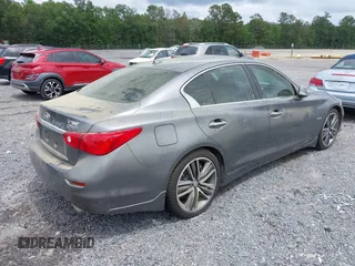 2014 Infiniti Q50 Hybrid Premium with VIN JN1AV7AP3EM690274, listed as a IAAI auction lot 42364775 with 123,315 mi miles and . Bid and sale history available at DreamBid. Image 4.