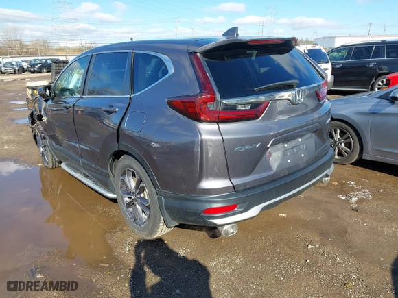2020 Honda CR-V EX-L with VIN 2HKRW2H87LH611467, listed as a IAAI auction lot 41809547 with 54,744 mi miles. Bid and sale history available at carsss.com. Image 3.