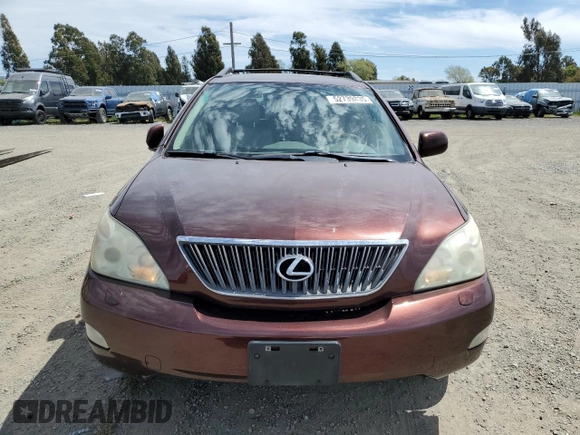 2008 Lexus RX 350 with VIN JTJGK31U480014472, listed as a Copart auction lot 52739835 with 185,551 mi miles and Salvage Title. Bid and sale history available at DreamBid. Image 5.