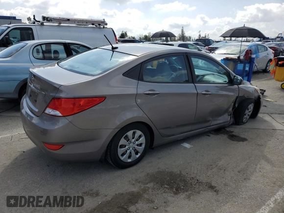 2017 Hyundai Accent SE with VIN KMHCT4AE7HU359920, listed as a Copart auction lot 45840633 with 62,847 mi miles. Bid and sale history available at carsss.com. Image 3.
