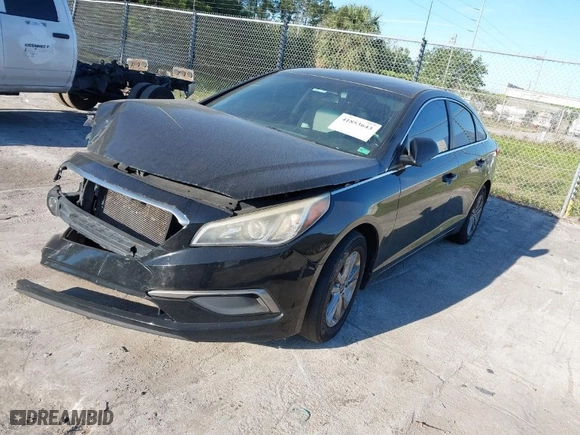 2016 Hyundai Sonata 2.4L SE with VIN 5NPE24AF4GH340064, listed as a IAAI auction lot 41853643 with 1 mi miles. Bid and sale history available at carsss.com. Image 2.
