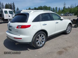 2004 Infiniti FX with VIN JNRBS08W44X403911, listed as a IAAI auction lot 42206281 with 153,345 mi miles. Bid and sale history available at carsss.com. Image 4.