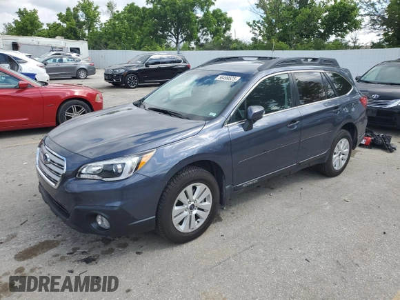 2017 Subaru Outback Premium z VIN 4S4BSAFC9H3345334, wystawiony jako Copart lot #58499525 z przebiegiem 43 553 mil mil oraz Szkoda całkowita • Salvage title. Historia ofert i sprzedaży dostępna na DreamBid. Obrazek 1.