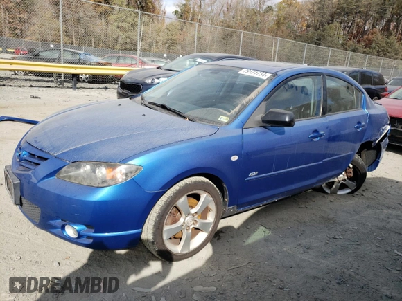 2006 Mazda 3 s with VIN JM1BK324161509246, listed as a Copart auction lot 79171734 with 75,595 mi miles and Salvage Title. Bid and sale history available at DreamBid. Image 1.