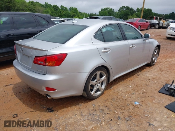 2007 Lexus IS 250 with VIN JTHBK262572025304, listed as a IAAI auction lot 42354763 with 62,083 mi miles and . Bid and sale history available at DreamBid. Image 4.