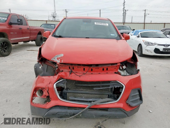 2020 Chevrolet Trax LS with VIN KL7CJKSB7LB346315, listed as a Copart auction lot 53346425 with 52,313 mi miles and Salvage Title. Bid and sale history available at DreamBid. Image 5.