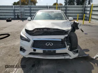 2018 Infiniti Q50 3.0t LUXE with VIN JN1EV7AR4JM442631, listed as a Copart auction lot 50511885 with 0 mi miles and Salvage Title. Bid and sale history available at carsss.com. Image 5.