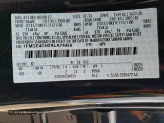 2024 Ford Bronco Heritage Edition z VIN 1FMDE4CH2RLA74426, wystawiony jako Copart lot #76751144 z przebiegiem 629 mil mil oraz Szkoda całkowita • Salvage title. Historia ofert i sprzedaży dostępna na DreamBid. Obrazek 14.