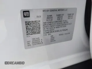 2024 Chevrolet Traverse FWD LS with VIN 1GNEREKSXRJ175524, listed as a IAAI auction lot 41273400 with 6,365 mi miles and . Bid and sale history available at DreamBid. Image 9.