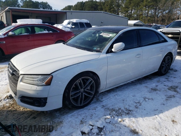 2017 Audi A8 Sport with VIN WAU43AFD1HN010007, listed as a Copart auction lot 86242694 with 68,612 mi miles and Salvage Title. Bid and sale history available at DreamBid. Image 1.