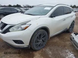 2017 Nissan Murano S with VIN 5N1AZ2MH0HN185795, listed as a IAAI auction lot 41557000 with 182,687 mi miles and . Bid and sale history available at DreamBid. Image 2.