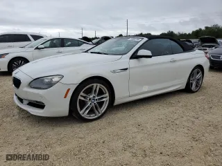 2014 BMW 6 Series 640i with VIN WBALW7C56EDX58742, listed as a Copart auction lot 75005784 with 0 mi miles and Salvage Title. Bid and sale history available at carsss.com. Image 1.