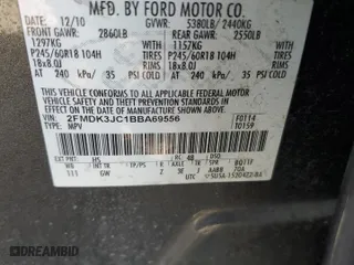 2011 Ford Edge SEL with VIN 2FMDK3JC1BBA69556, listed as a Copart auction lot 54208505 with 154,002 mi miles and Clean Title. Bid and sale history available at carsss.com. Image 13.
