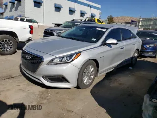 2016 Hyundai Sonata Hybrid SE with VIN KMHE24L15GA029988, listed as a Copart auction lot 89360505 with 111,467 mi miles and Salvage Title. Bid and sale history available at carsss.com. Image 1.
