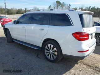 2017 Mercedes-Benz GLS with VIN 4JGDF6EE9HA880687, listed as a IAAI auction lot 41622235 with 106,408 mi miles. Bid and sale history available at carsss.com. Image 3.