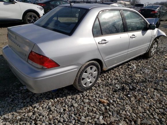 2002 Mitsubishi Lancer ES with VIN JA3AJ26E92U066573, listed as a Copart auction lot 43768435 with 100,108 mi miles and Salvage Title. Bid and sale history available at carsss.com. Image 3.
