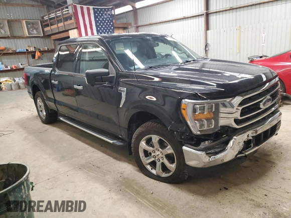 2022 Ford F-150 XL with VIN 1FTFW1E8XNKD98360, listed as a Copart auction lot 52125665 with 53,223 mi miles and Salvage Title. Bid and sale history available at DreamBid. Image 4.