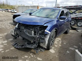 2019 Nissan Rogue SL with VIN 5N1AT2MV2KC826052, listed as a Copart auction lot 46827424 with 0 mi miles and Salvage Title. Bid and sale history available at carsss.com. Image 1.