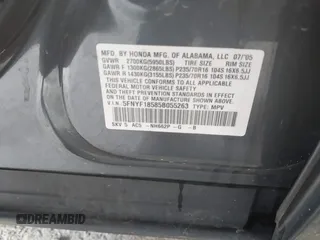 2005 Honda Pilot EX-L с VIN 5FNYF18585B055263, выставлен на аукционе IAAI как лот 42234192 с пробегом 259 274 миль миль и . История ставок и продаж доступна на DreamBid. Изображение 9.