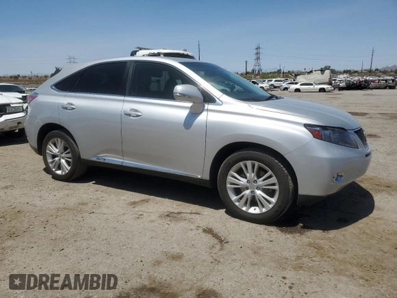 2012 Lexus RX 450h with VIN JTJZB1BA1C2006294, listed as a Copart auction lot 62128945 with 222,829 mi miles and Salvage title. Bid and sale history available at DreamBid. Image 4.