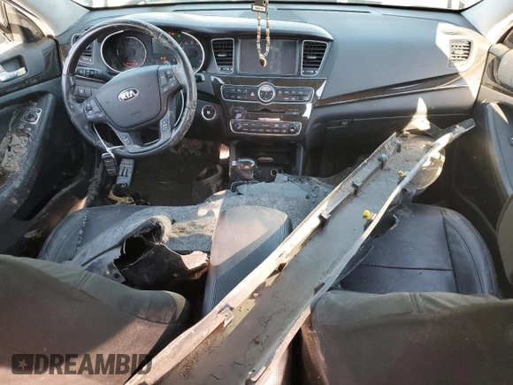 2016 Kia Cadenza Premium with VIN KNALN4D70G5218303, listed as a Copart auction lot 75351044 with 0 mi miles and Salvage Title. Bid and sale history available at carsss.com. Image 8.