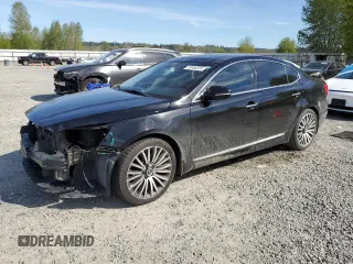 2014 Kia Cadenza Limited with VIN KNALN4D75E5130666, listed as a Copart auction lot 52460235 with 125,807 mi miles and Salvage Title. Bid and sale history available at carsss.com. Image 1.