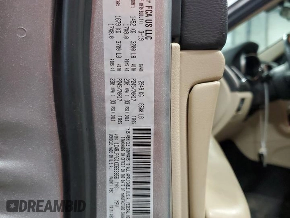 2019 Jeep Grand Cherokee Upland with VIN 1C4RJFAG1KC693956, listed as a Copart auction lot 61672925 with 139,474 mi miles and Salvage title. Bid and sale history available at DreamBid. Image 13.