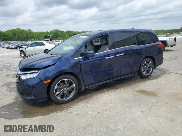 2022 Honda Odyssey Elite z VIN 5FNRL6H94NB051949, wystawiony jako Copart lot #53684245 z przebiegiem Nie podano mil oraz Szkoda całkowita • Salvage title. Historia ofert i sprzedaży dostępna na DreamBid. Obrazek 1.