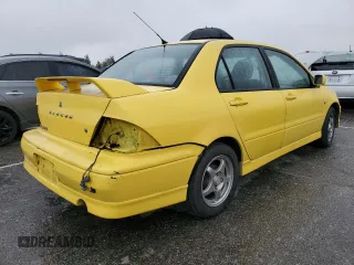 2002 Mitsubishi Lancer OZ-Rally with VIN JA3AJ86E72U047104, listed as a Copart auction lot 43603165 with 0 mi miles and Salvage Title. Bid and sale history available at carsss.com. Image 3.