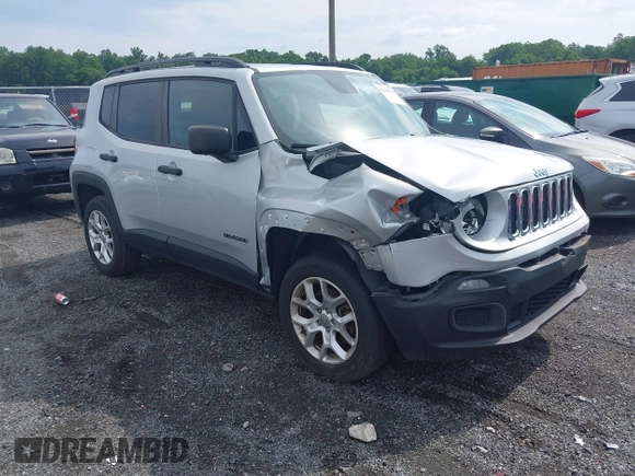 2018 Jeep Renegade Sport with VIN ZACCJBAB3JPJ41711, listed as a IAAI auction lot 42742310 with 76,773 mi miles and . Bid and sale history available at DreamBid. Image 1.