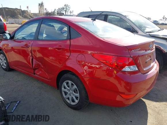 2012 Hyundai Accent GLS with VIN KMHCT4AE9CU187849, listed as a IAAI auction lot 42003584 with 13,750 mi miles. Bid and sale history available at carsss.com. Image 3.