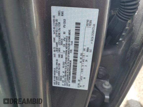 2023 Ford F-350 XL z VIN 1FT8W3BM3PED80838, wystawiony jako Copart lot #48908185 z przebiegiem 54 202 mil mil oraz Czysty tytuł • Clean title. Historia ofert i sprzedaży dostępna na DreamBid. Obrazek 12.