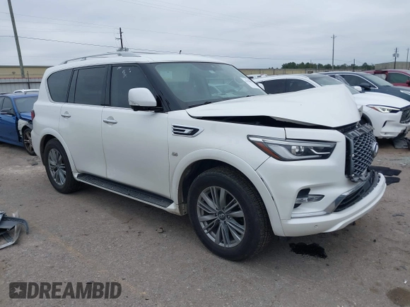 2018 Infiniti QX80 with VIN JN8AZ2NF5J9664640, listed as a IAAI auction lot 41379892 with 93,864 mi miles and . Bid and sale history available at DreamBid. Image 1.
