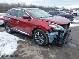 2015 Nissan Murano SL with VIN 5N1AZ2MH2FN284843, listed as a IAAI auction lot 41289071 with 77,162 mi miles. Bid and sale history available at carsss.com. Image 1.