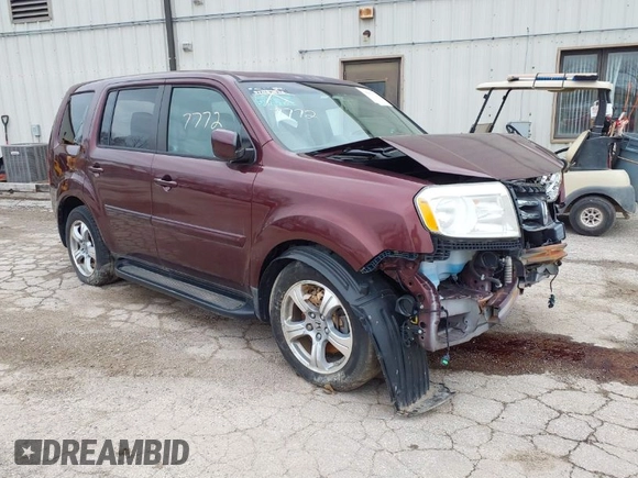 2012 Honda Pilot EX-L with VIN 5FNYF4H65CB045796, listed as a IAAI auction lot 39867772 with 104,061 mi miles. Bid and sale history available at carsss.com. Image 1.
