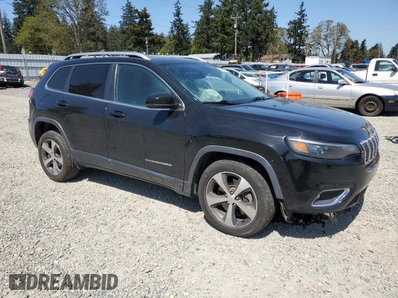 2020 Jeep Cherokee Limited with VIN 1C4PJLDB5LD654322, listed as a Copart auction lot 55511785 with 80,098 mi miles and Salvage title. Bid and sale history available at DreamBid. Image 4.