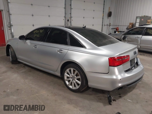 2013 Audi A6 3.0T Prestige with VIN WAUHGAFC9DN099395, listed as a IAAI auction lot 41958743 with 123,000 mi miles. Bid and sale history available at carsss.com. Image 3.