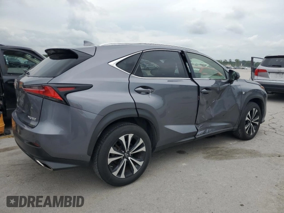 2018 Lexus NX 300 with VIN JTJBARBZXJ2159469, listed as a Copart auction lot 58123655 with 38,529 mi miles and Salvage title. Bid and sale history available at DreamBid. Image 3.
