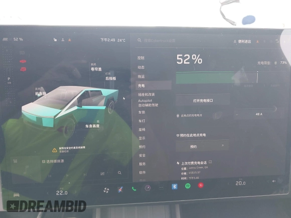 2024 Tesla Cybertruck z VIN 7G2CEHED5RA039734, wystawiony jako IAAI lot #42244205 z przebiegiem 8 443 mil mil oraz . Historia ofert i sprzedaży dostępna na DreamBid. Obrazek 18.