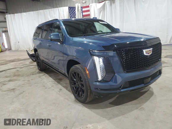 2025 Cadillac Escalade z VIN 1GYS9PRLXSR129201, wystawiony jako Copart lot #59422345 z przebiegiem 775 mil mil oraz Szkoda całkowita • Salvage title. Historia ofert i sprzedaży dostępna na DreamBid. Obrazek 4.