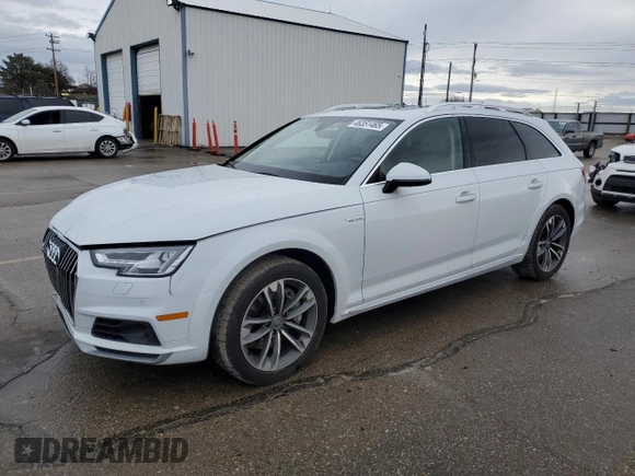 2018 Audi allroad A4 Prestige z VIN WA19NAF4XJA069714, wystawiony jako Copart lot #46351465 z przebiegiem 108 240 mil mil oraz Szkoda całkowita • Salvage title. Historia ofert i sprzedaży dostępna na DreamBid. Obrazek 1.