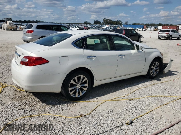 2013 Infiniti M with VIN JN1BY1AR0DM602077, listed as a Copart auction lot 43249275 with 176,392 mi miles and Salvage title. Bid and sale history available at DreamBid. Image 3.