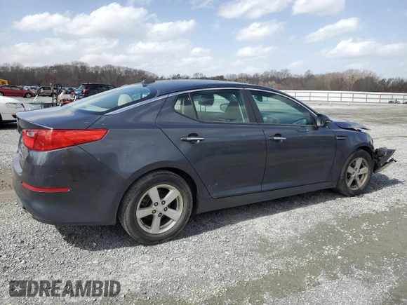 2015 Kia Optima LX with VIN KNAGM4A70F5636996, listed as a Copart auction lot 47571015 with 141,234 mi miles and Salvage Title. Bid and sale history available at carsss.com. Image 3.