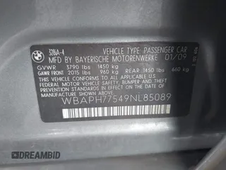 2009 BMW 3 Series 328i with VIN WBAPH77549NL85089, listed as a IAAI auction lot 42623111 with 121,369 mi miles and . Bid and sale history available at DreamBid. Image 9.